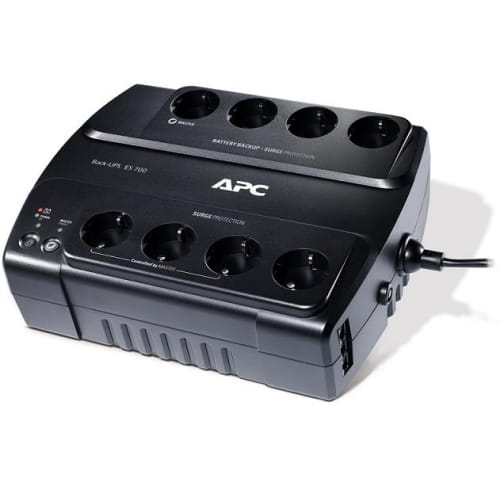 ИБП APC BE700G-RS Power-Saving Back-UPS ES 700VA черный, евророзетки 4+4, фильтр RJ11/RJ45, USB, холодный старт, ПО